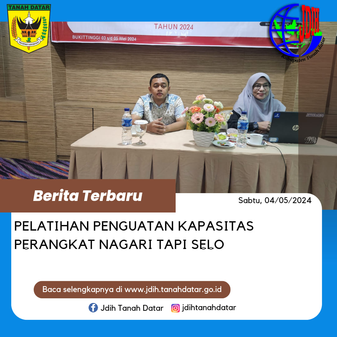 NAGARI TAPI SELO GELAR PELATIHAN PENINGKATAN KAPASITAS PERANGKAT NAGARI