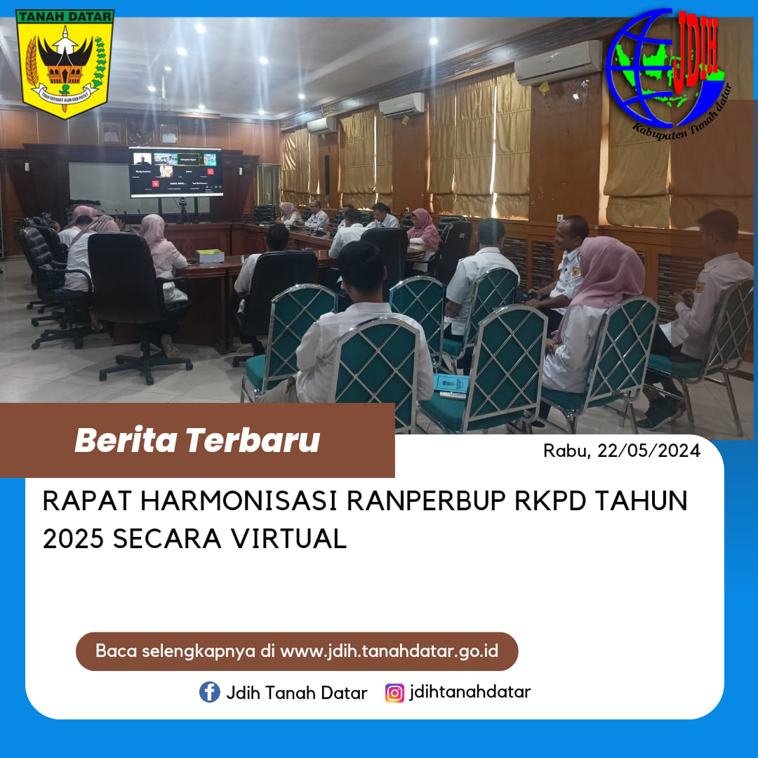 RAPAT HARMONISASI RANPERBUP RKPD TAHUN 2025