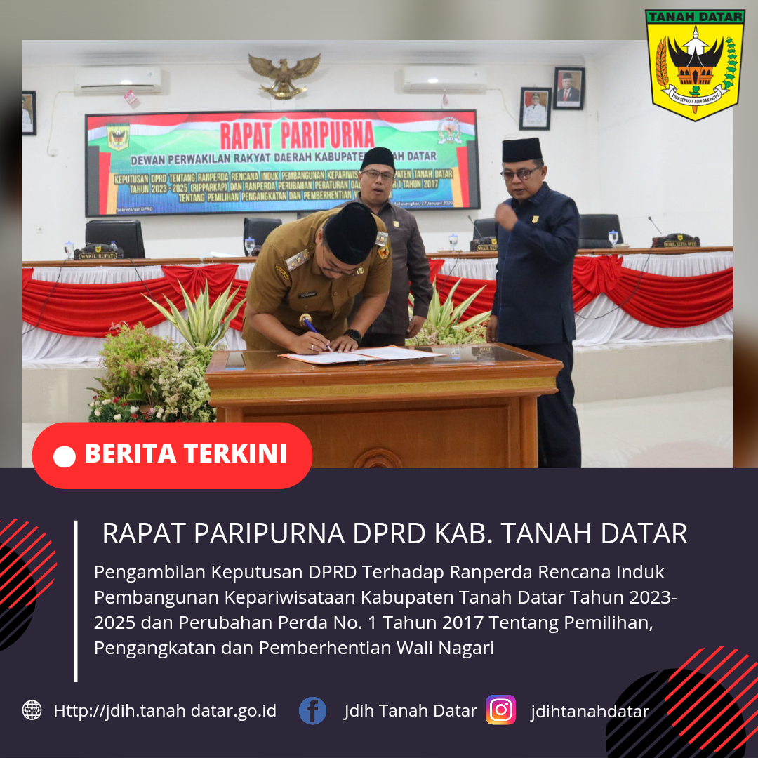 PENGAMBILAN KEPUTUSAN DPRD TERHADAP 2 RANPERDA