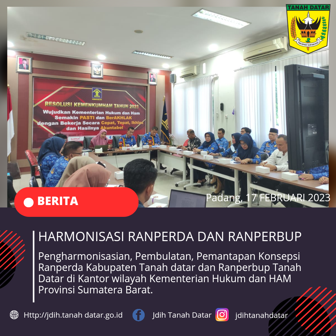 HARMONISASI RANPERDA DAN RANPERBUP 