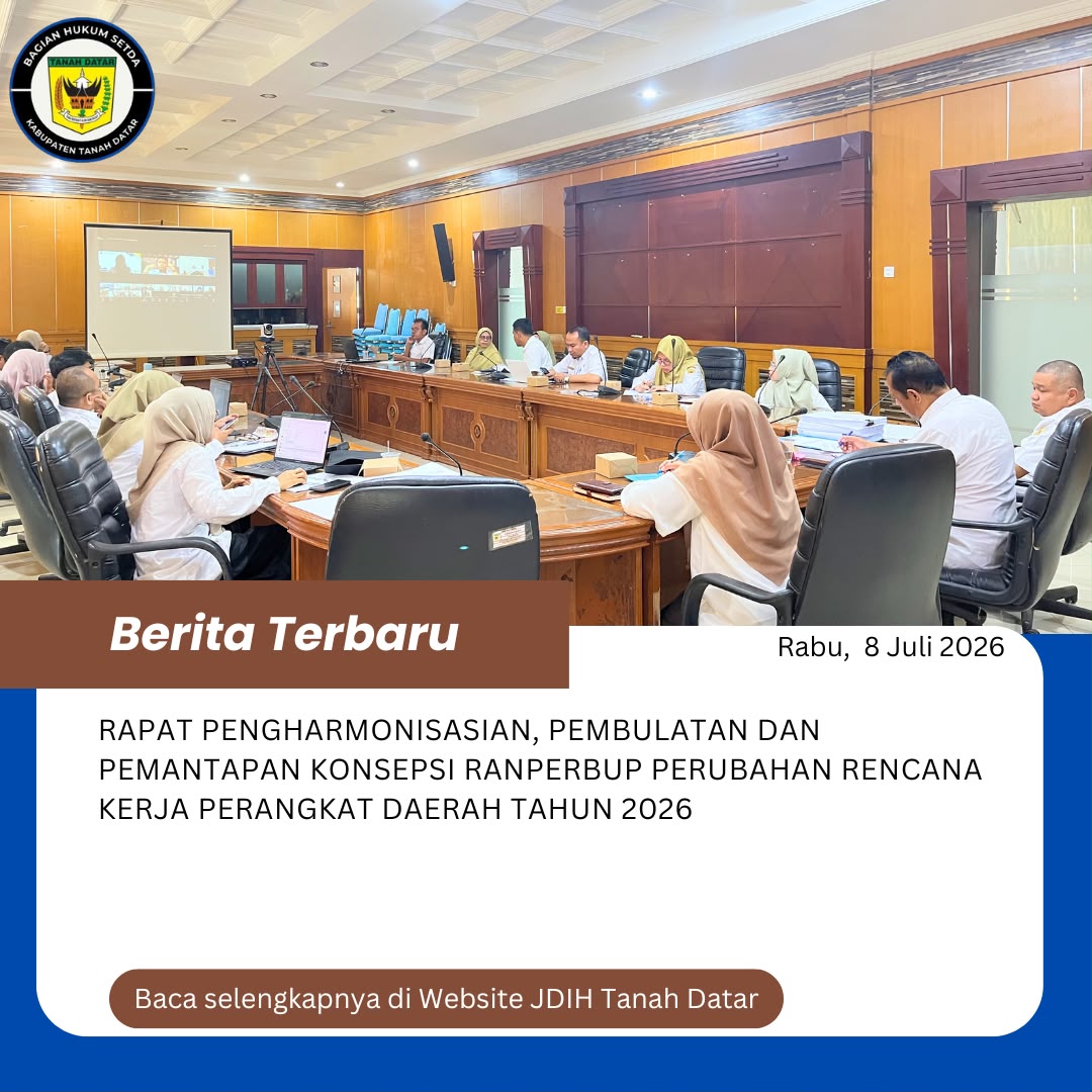 RAPAT HARMONISASI RANCANGAN PERATURAN BUPATI TENTANG PERUBAHAN RENCANA KERJA PERANGKAT DAERAH TAHUN 2026