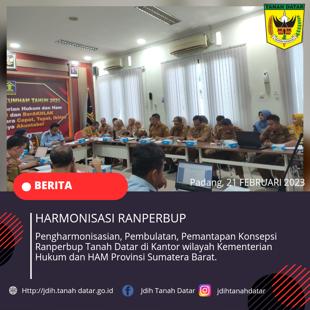 HARMONISASI RANPERBUP 